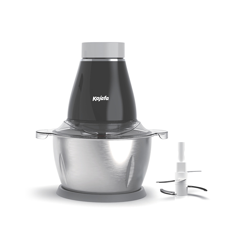 FP118S Mini Chopper Elektrisk matberedare med 1,5L robust skål i rostfritt stål, 400W, 4 tvånivåblad, Minimatberedare för mat, grönsaker, frukt och nötter