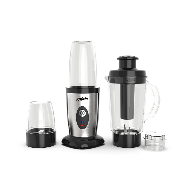 BL365ABD 3 i 1 blad i rostfritt stål Kannmixer 1,0L med 500ML Smoothiebryggare och kaffekvarn, med S/S Face