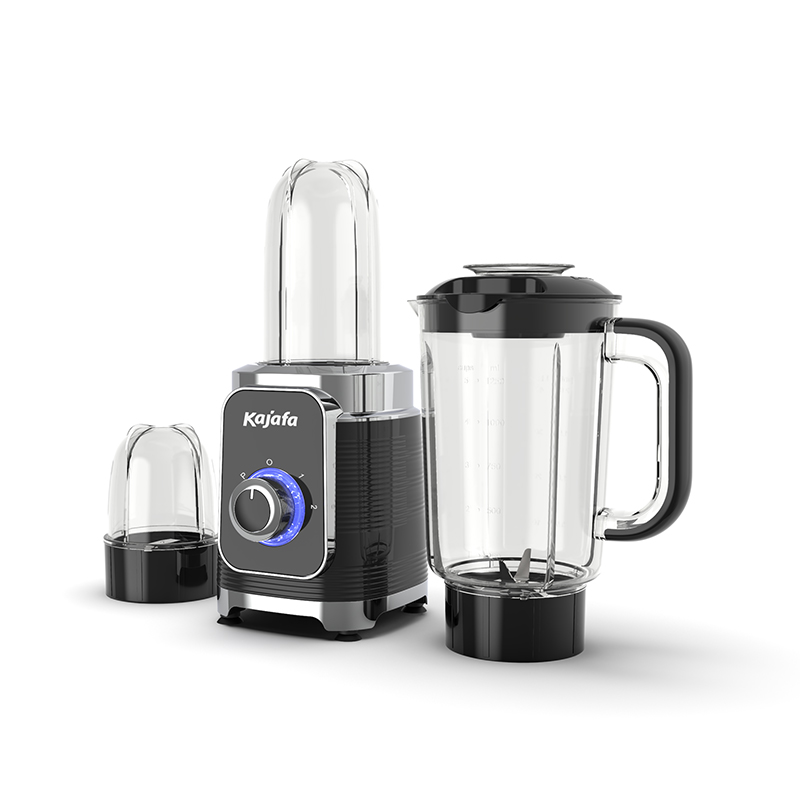 BL215ABD 3 i 1 blad i rostfritt stål Kannmixer 1.0L med 500ML Smoothiebryggare och kaffekvarn, ny design