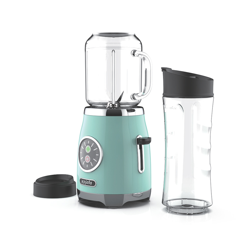 BL399B-P4 Smoothieblender med vassa blad, personlig minimixer för shakes och smoothies, mixer för kök med blandning, BPA-fri resekopp och 600 ml Mason Cup