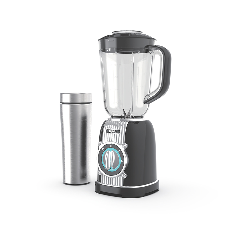 BL486B-P Smoothieblender med vassa blad, personlig minimixer för shakes och smoothies med 2 justerbara hastigheter, mixer för kök med blandning, SUS vakuum resekopp och plastkanna