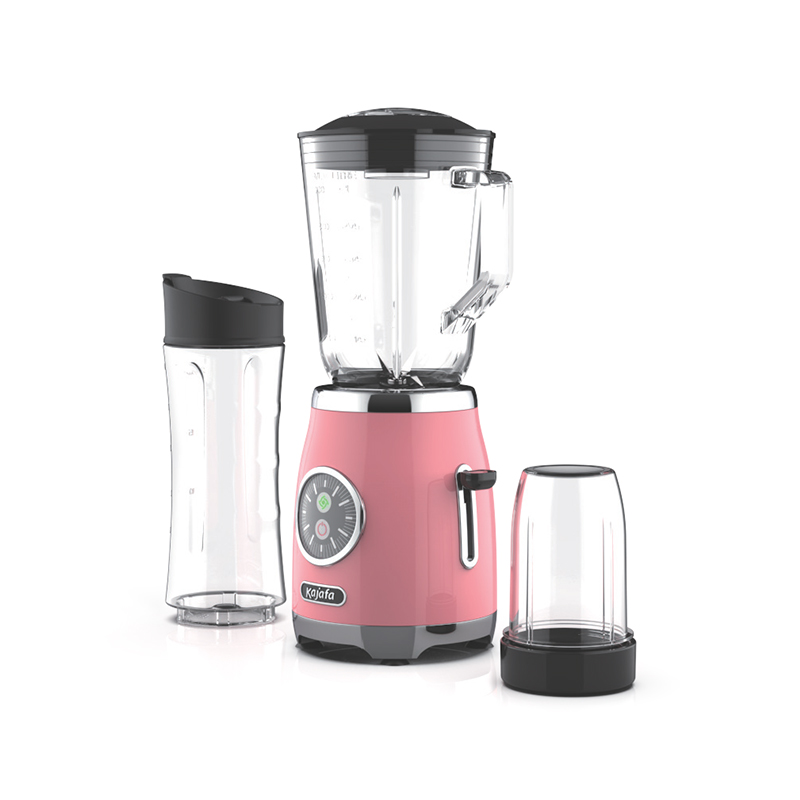 BL399AB-G 1Ltr bordsmixer med kvarn, pulsinställning, automatisk rengöringsfunktion, separat kvarnkvarnstillbehör - Glaskanna-Plast reseflaska